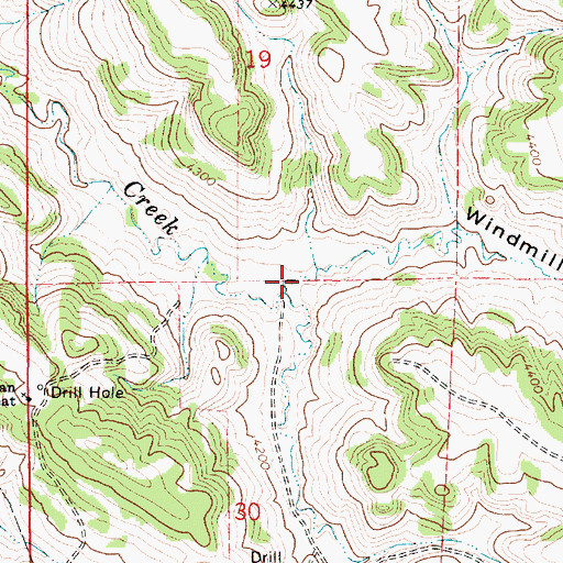Topographic Map of Windmill Draw, WY