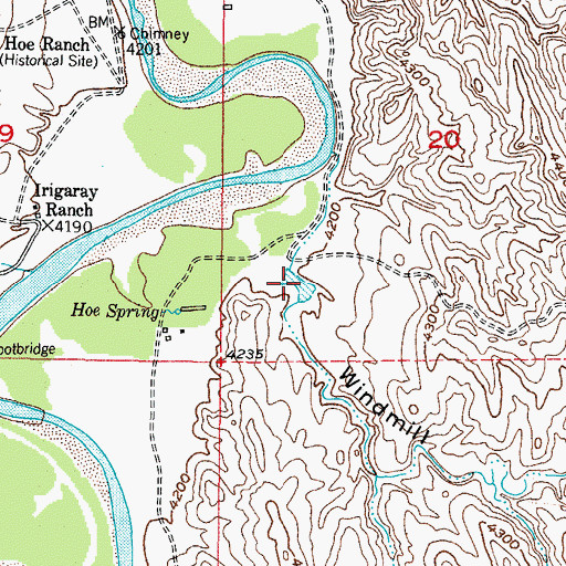 Topographic Map of Windmill Draw, WY