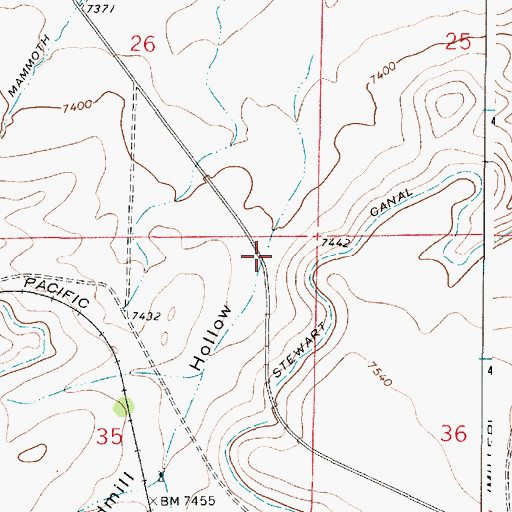 Topographic Map of Windmill Hollow, WY