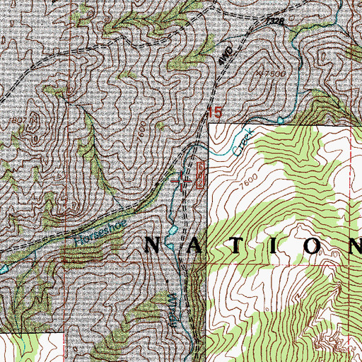 Topographic Map of Windy Creek, WY