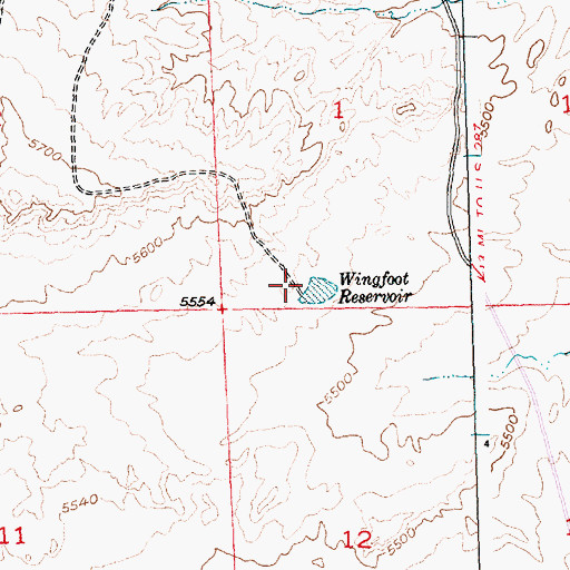 Topographic Map of Happy Spring Creek, WY