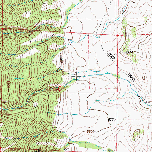 Topographic Map of Winingar Cabin, WY