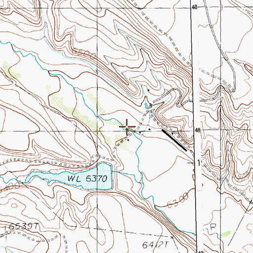 Topographic Map of Winninger Ranch, WY