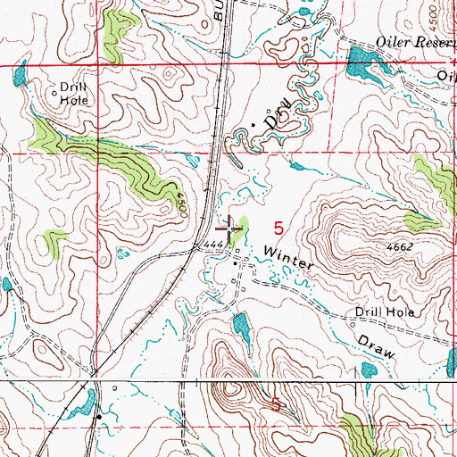 Topographic Map of Winter Draw, WY