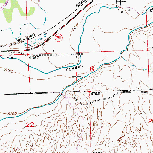 Topographic Map of Wise Ditch, WY