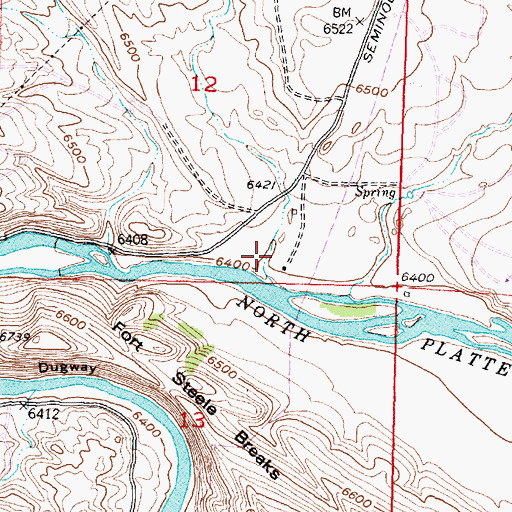 Topographic Map of Wise Dugout Draw, WY