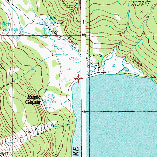 Topographic Map of Witch Creek, WY