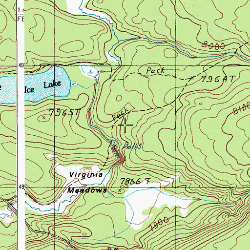 Topographic Map of Wolf Lake Trail, WY
