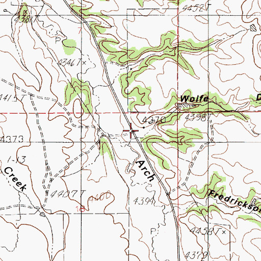 Topographic Map of Wolfe Draw, WY