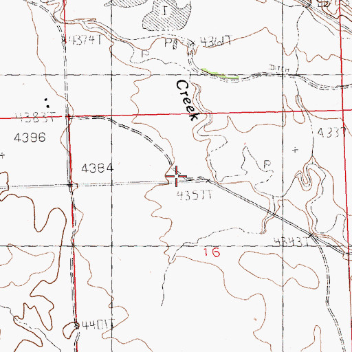 Topographic Map of Wortham School, WY