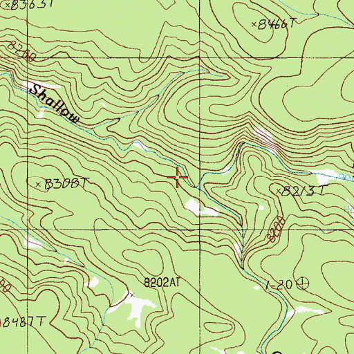 Topographic Map of Wrong Creek, WY