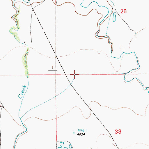 Topographic Map of Wycross Ditch, WY