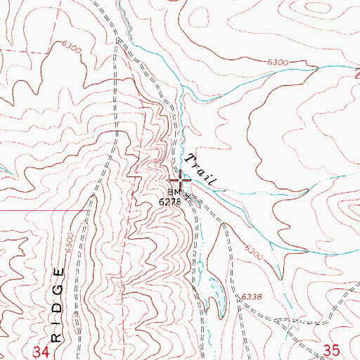 Topographic Map of Wyman Creek, WY