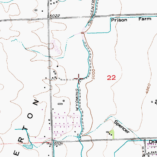 Topographic Map of Wyoming Central Canal, WY