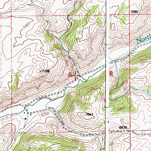 Topographic Map of Yankee Draw, WY