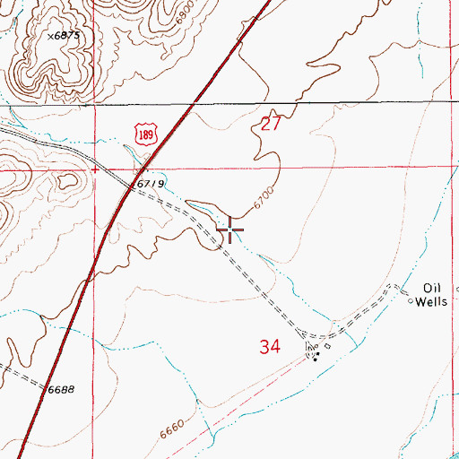 Topographic Map of Yose Canyon, WY