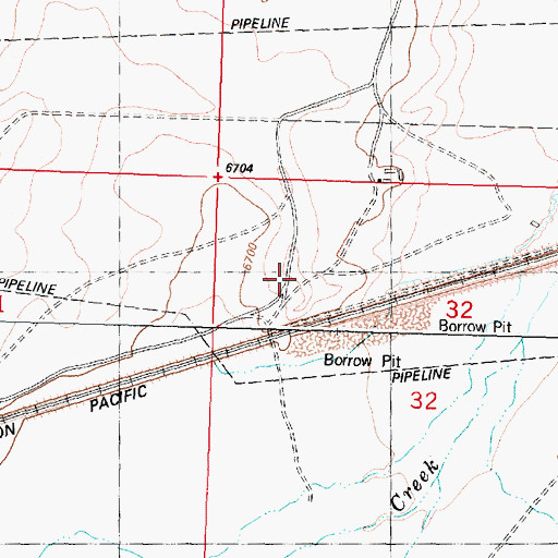 Topographic Map of Daley Ranch, WY