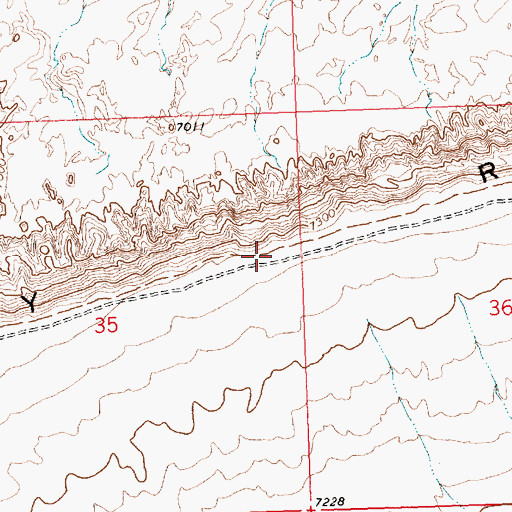 Topographic Map of Delaney Rim, WY