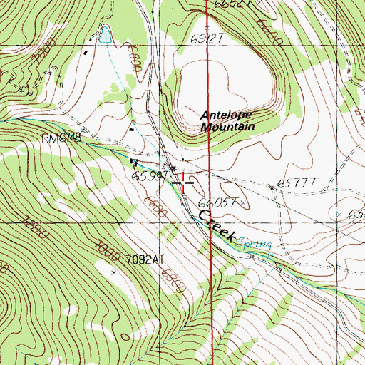 Topographic Map of Frank N Hammitt Monument, WY