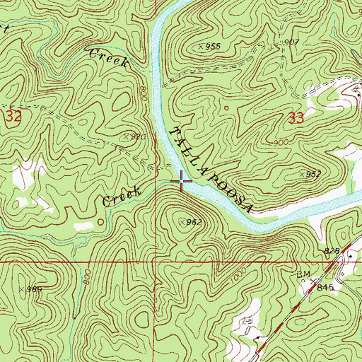 Topographic Map of Gobbler Creek, AL