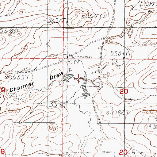 Topographic Map of Snake Charmer Draw, WY