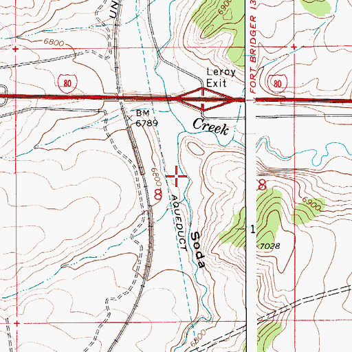 Topographic Map of Soda Hollow, WY