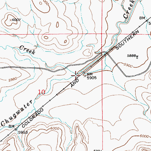 Topographic Map of Spring Creek, WY