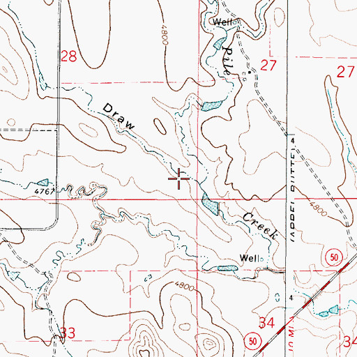 Topographic Map of Spring Draw, WY