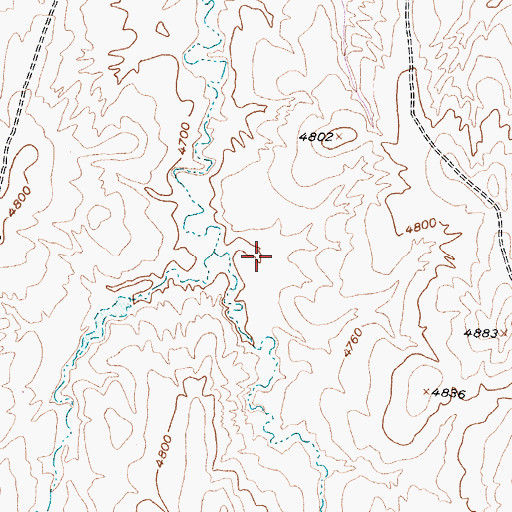 Topographic Map of West Fork Bullwhacker Creek, WY