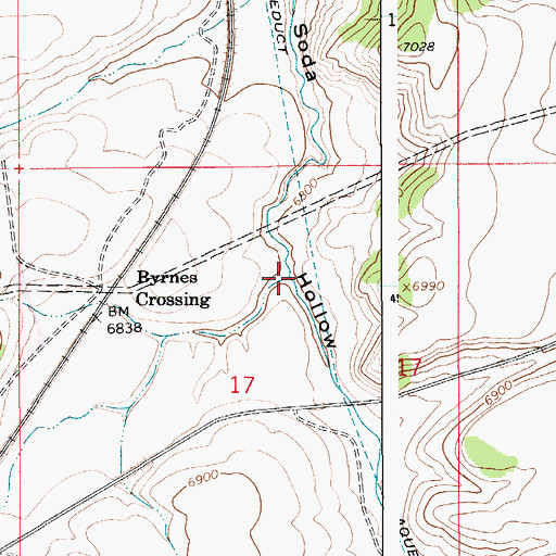 Topographic Map of Antelope Creek, WY