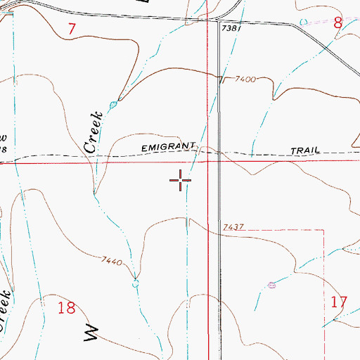 Topographic Map of Bigelow Ditch, WY