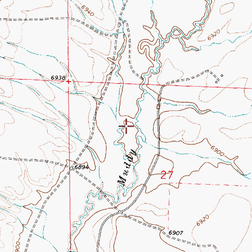 Topographic Map of Billy Canyon, WY