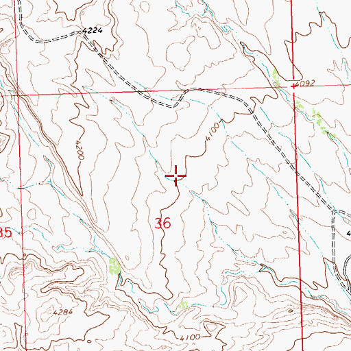 Topographic Map of Black Gulch, WY