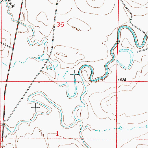 Topographic Map of Bone Pile Creek, WY