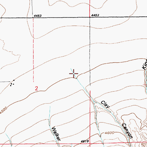 Topographic Map of Clay Canyon, WY