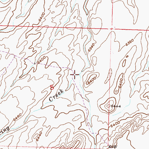 Topographic Map of Cooper Creek, WY