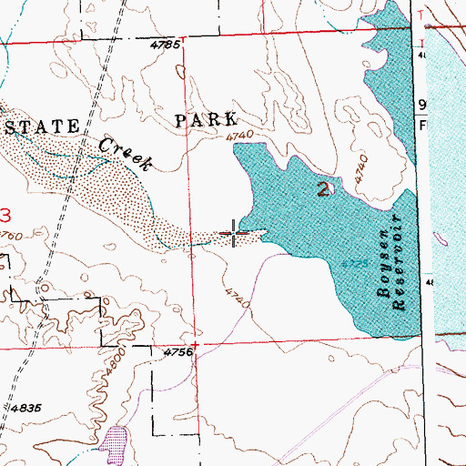 Topographic Map of Cottonwood Creek, WY