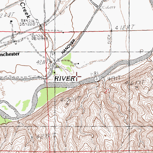 Topographic Map of Cottonwood Creek, WY