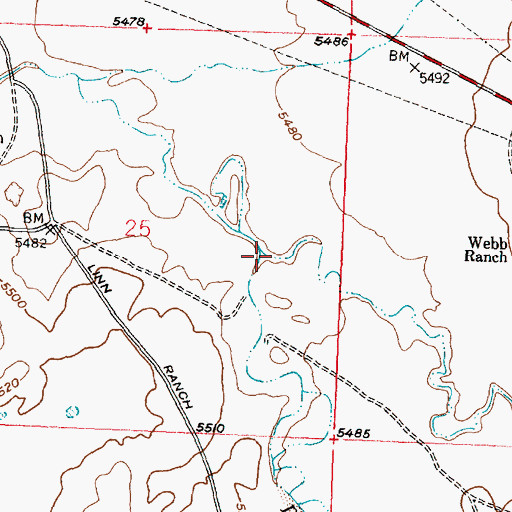 Topographic Map of Deer Creek, WY