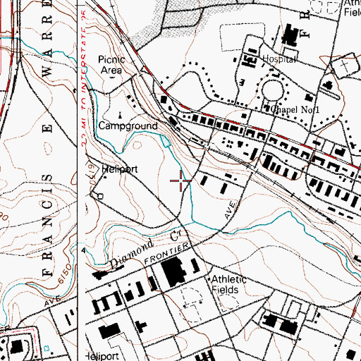 Topographic Map of Diamond Creek, WY