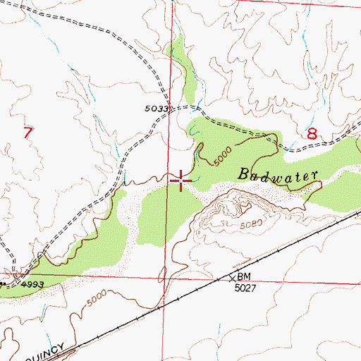 Topographic Map of Dry Creek, WY