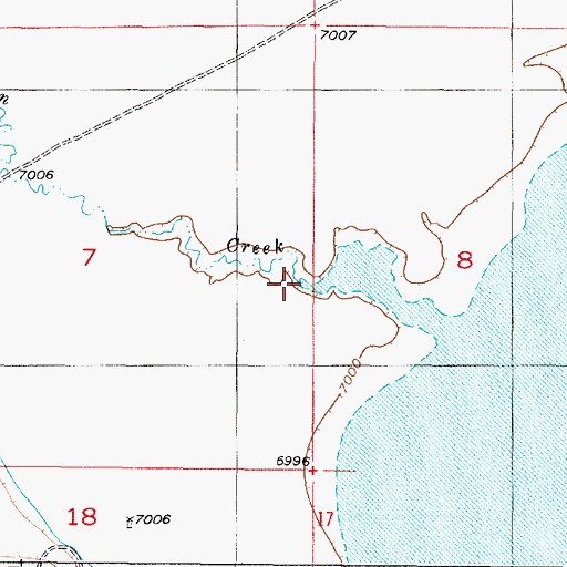 Topographic Map of Dutton Creek, WY