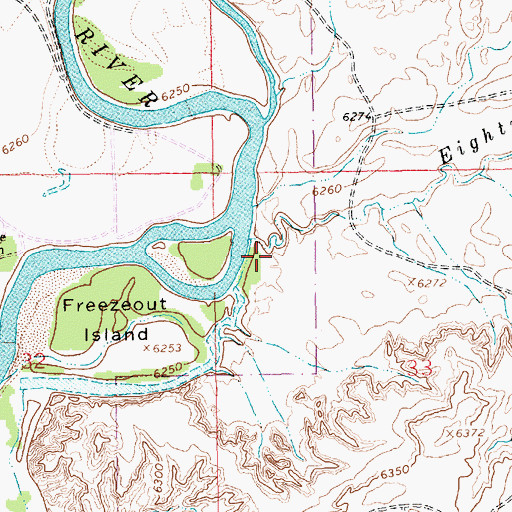 Topographic Map of Eightmile Wash, WY