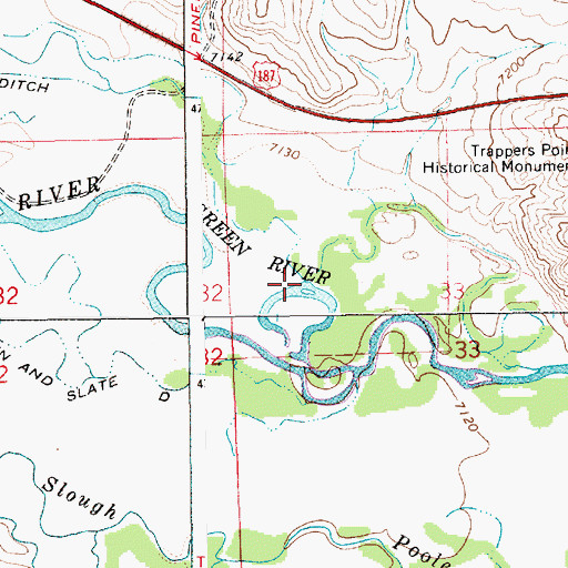 Topographic Map of Faler Creek, WY