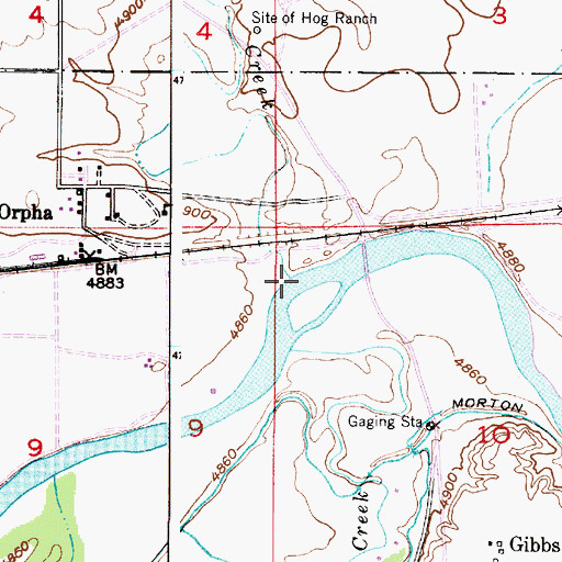 Topographic Map of Fetterman Creek, WY