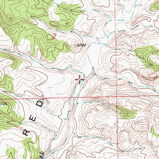 Topographic Map of Greenhough Creek, WY