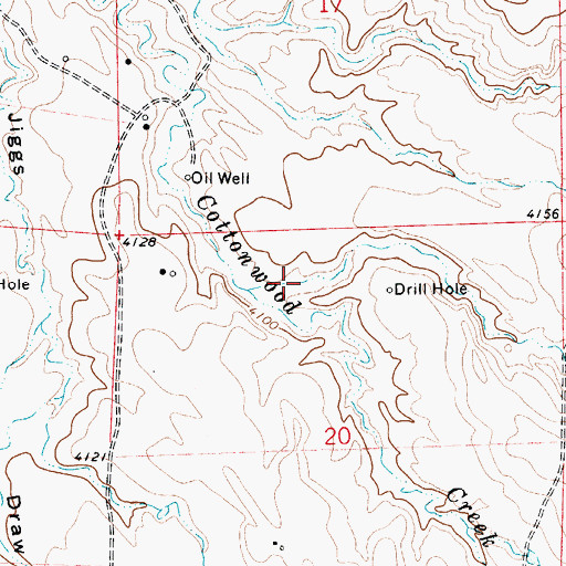 Topographic Map of Hamm Draw, WY