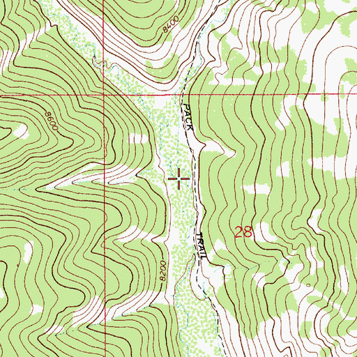 Topographic Map of Hams Fork Creek, WY
