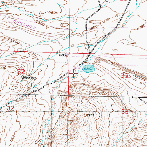 Topographic Map of Hay Gulch, WY