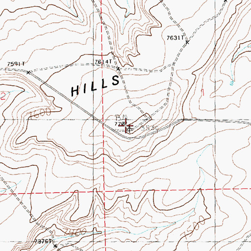 Topographic Map of Jack Morrow Hills, WY